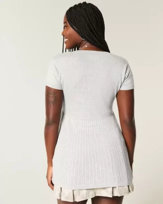 Lyhythihainen Henley Babydoll toppi