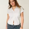Lyhythihainen Stretch Poplin Button Through paita Lyhythihainen Stretch Poplin Button Through paita