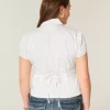 Lyhythihainen Stretch Poplin Button Through paita Lyhythihainen Stretch Poplin Button Through paita