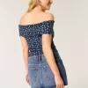 Matala, keskipesu lippu, brodeerattu denim miniskort Matala, keskipesu lippu, brodeerattu denim miniskort