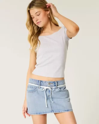 Matala, kevyt pesukengännauha Denim Mini Skort