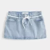 Matala, kevyt pesukengännauha Denim Mini Skort Matala, kevyt pesukengännauha Denim Mini Skort