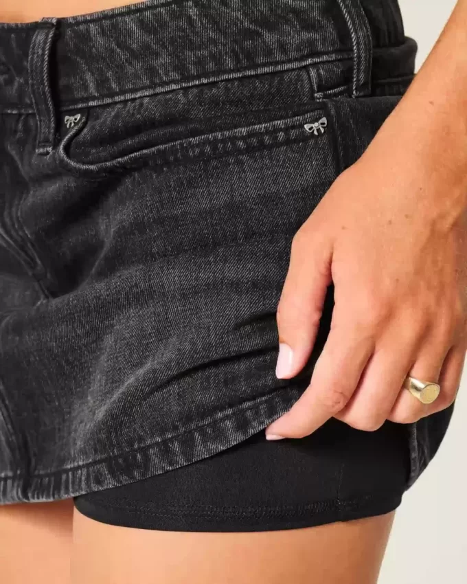 Matala Pesty Musta Denim Mini Skort