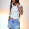 Matala revitty tumma pesu Denim Mini Skort Matala revitty tumma pesu Denim Mini Skort