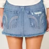 Matala revitty tumma pesu Denim Mini Skort Matala revitty tumma pesu Denim Mini Skort