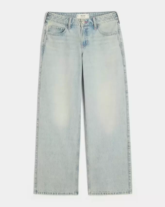 Matala, säädettävä vyötärö Kevyet Wash Baggy Farkut Matala, säädettävä vyötärö Kevyet Wash Baggy Farkut