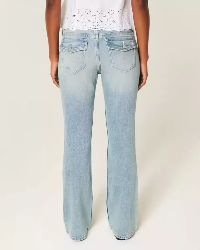 Matalakorkea keskipesu brodeeratut Butterfly Bootcut -farkut Matalakorkea keskipesu brodeeratut Butterfly Bootcut -farkut