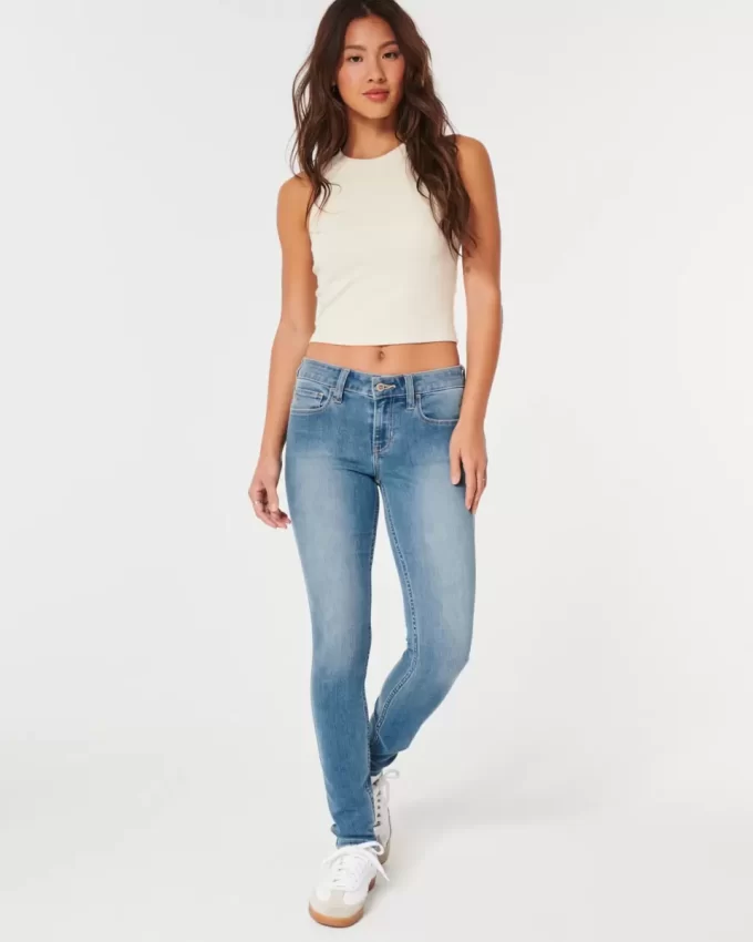 Matalakorkea keskipesu Super Skinny -farkut Matalakorkea keskipesu Super Skinny -farkut