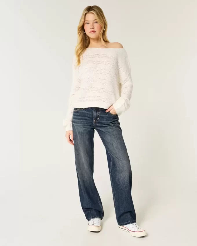 Matalat Dark Wash löysät farkut Matalat Dark Wash löysät farkut