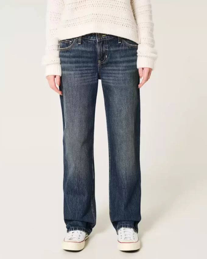 Matalat Dark Wash löysät farkut Matalat Dark Wash löysät farkut