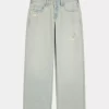 Matalat Distressed Light Wash Baggy -farkut