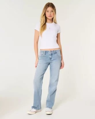 Matalat Distressed Medium Wash Relax Straight Farkut