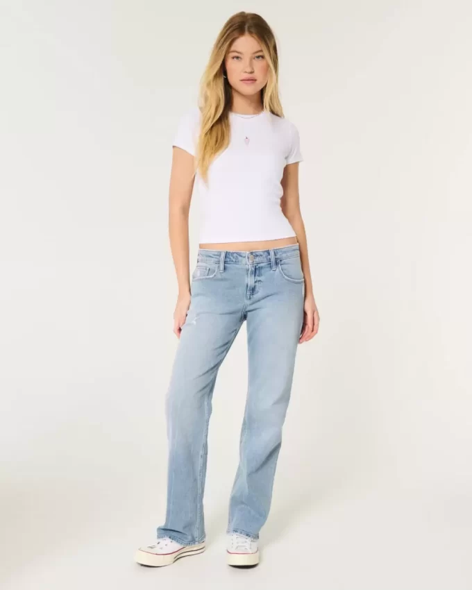Matalat Distressed Medium Wash Relax Straight Farkut Matalat Distressed Medium Wash Relax Straight Farkut