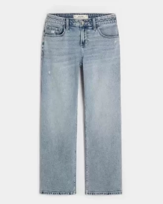 Matalat Distressed Medium Wash Relax Straight Farkut