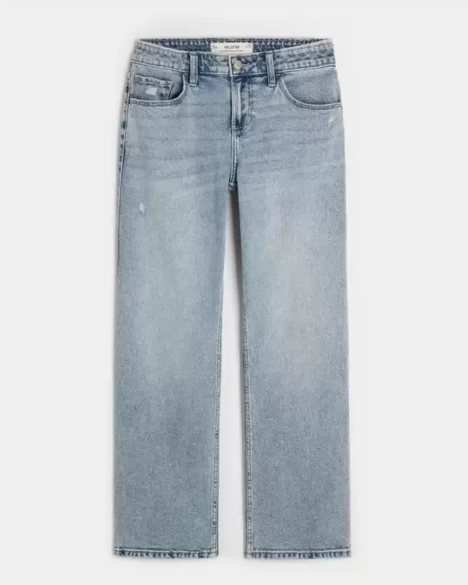 Matalat Distressed Medium Wash Relax Straight Farkut Matalat Distressed Medium Wash Relax Straight Farkut