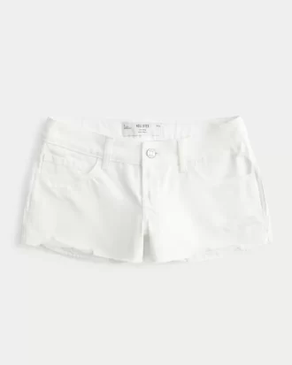 Matalat Distressed White Denim -minishortsit