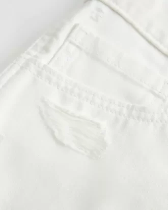 Matalat Distressed White Denim -minishortsit