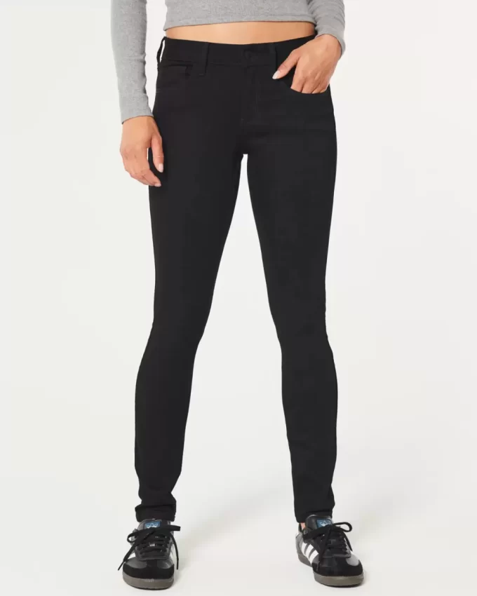Matalat mustat Super Skinny -farkut Matalat mustat Super Skinny -farkut