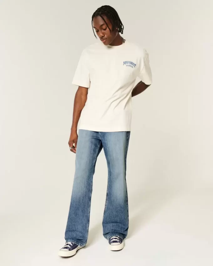Medium Wash Baggy Bootcut farkut