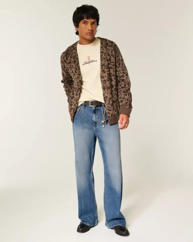 Medium Wash Baggy Bootcut farkut