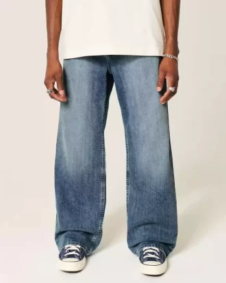 Medium Wash Baggy Bootcut farkut