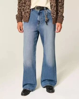 Medium Wash Baggy Bootcut farkut