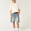 Medium Wash Baggy Denim Painter Shortsit Medium Wash Baggy Denim Painter Shortsit