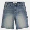 Medium Wash Baggy Denim Painter Shortsit Medium Wash Baggy Denim Painter Shortsit