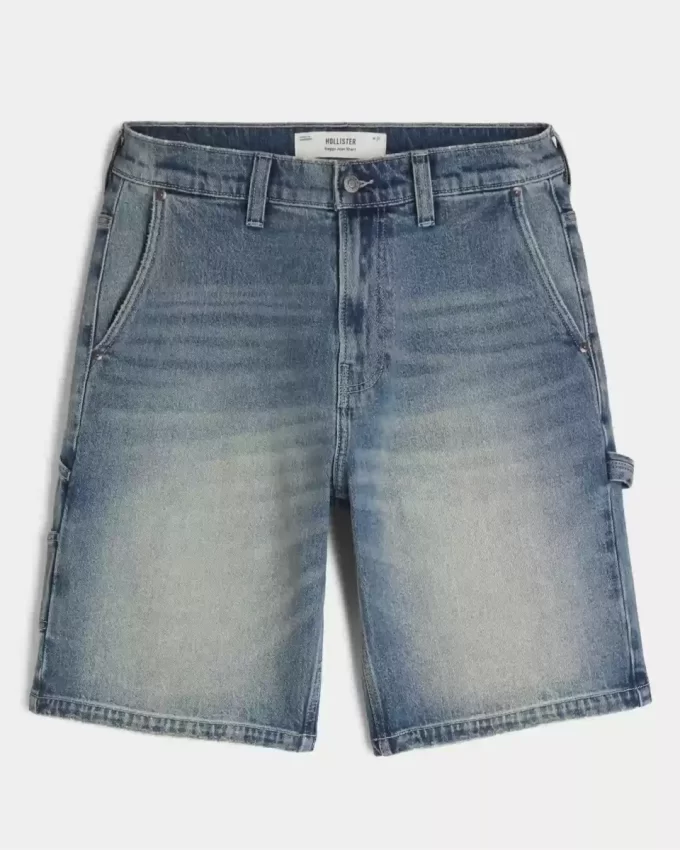 Medium Wash Baggy Denim Painter Shortsit Medium Wash Baggy Denim Painter Shortsit