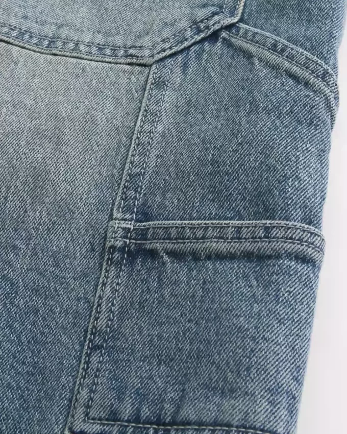 Medium Wash Baggy Denim Painter Shortsit Medium Wash Baggy Denim Painter Shortsit