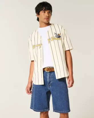 Medium Wash Baggy Denim shortsit