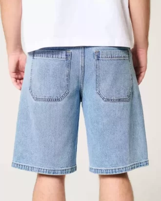 Medium Wash Baggy Denim shortsit