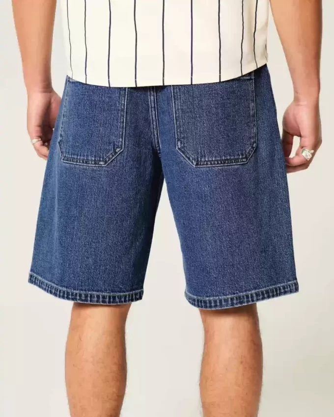 Medium Wash Baggy Denim shortsit