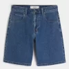 Medium Wash Baggy Denim shortsit