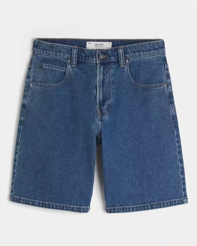 Medium Wash Baggy Denim shortsit