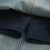 Medium Wash Brodeerattu Denim Mini Skort