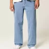 Medium Wash Brodeeratut Baggy Farkut