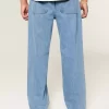 Medium Wash Brodeeratut Baggy Farkut