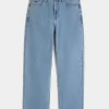 Medium Wash Brodeeratut Baggy Farkut
