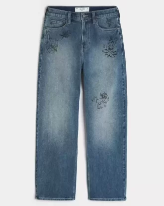 Medium Wash Doodle Baggy Farkut