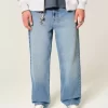 Medium Wash Eagle Graphic Baggy Farkut Medium Wash Eagle Graphic Baggy Farkut