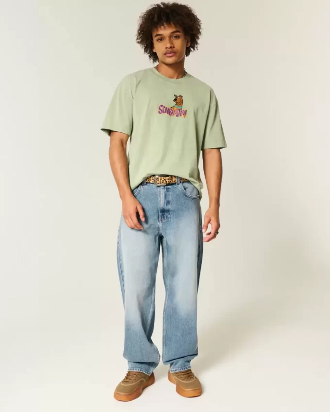 Medium Wash Skater Baggy Farkut