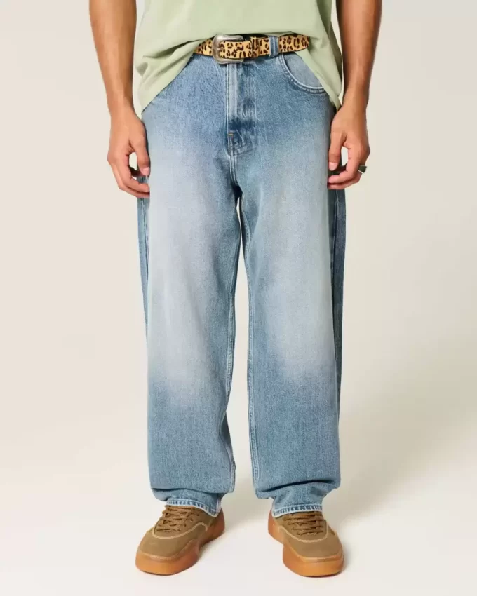 Medium Wash Skater Baggy Farkut