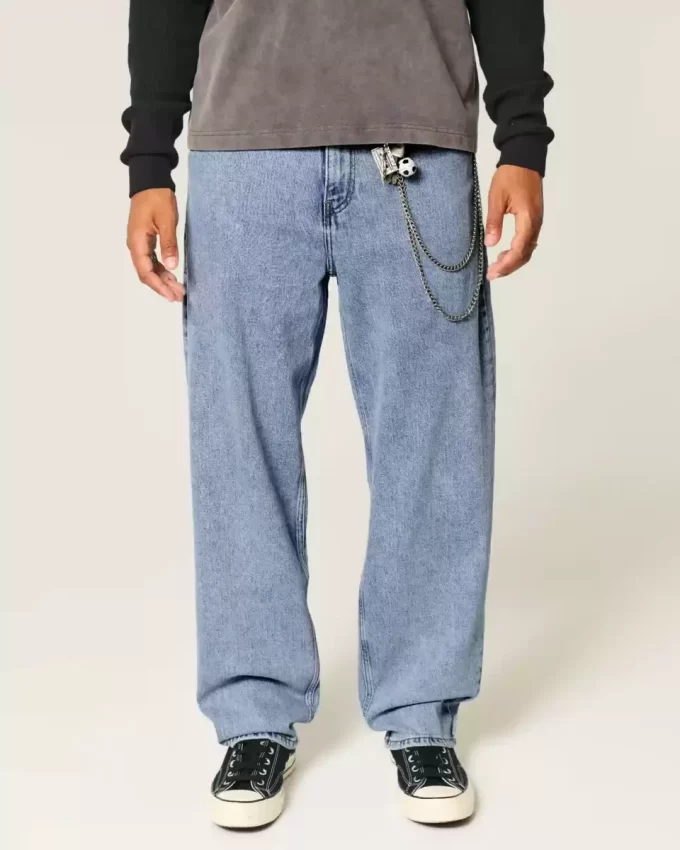 Medium Wash Skater Baggy Farkut