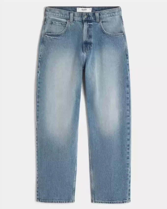 Medium Wash Skater Baggy Farkut