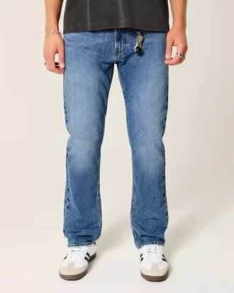 Medium Wash Slim Straight Farkut
