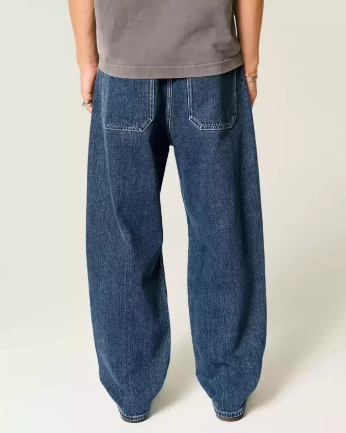 Medium Wash Star Graphic Skater Baggy Farkut Medium Wash Star Graphic Skater Baggy Farkut