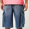 Medium Wash Super Baggy Denim Cargo Shortsit