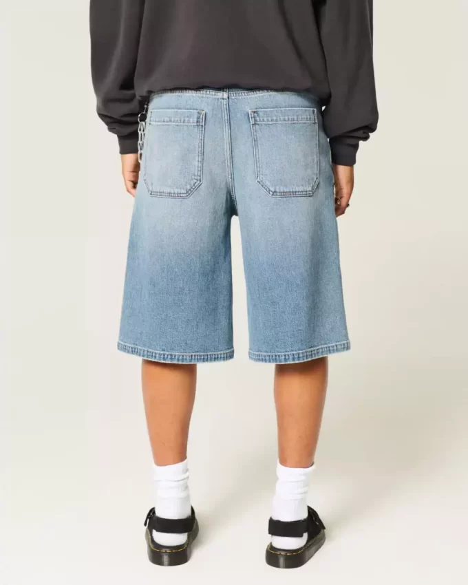 Medium Wash Super Baggy Denim shortsit