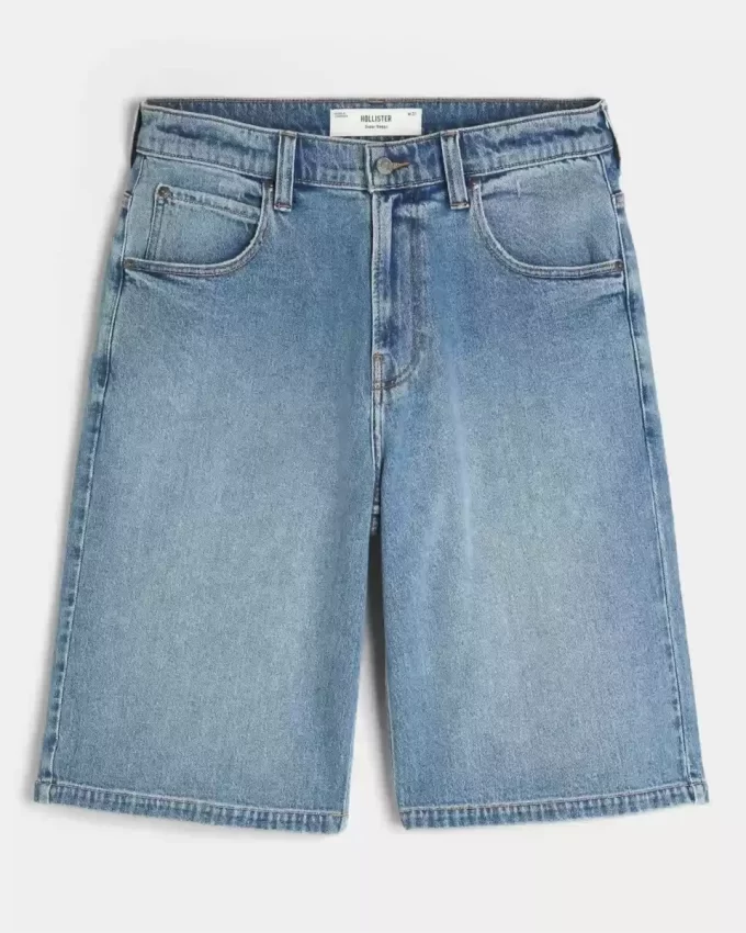 Medium Wash Super Baggy Denim shortsit